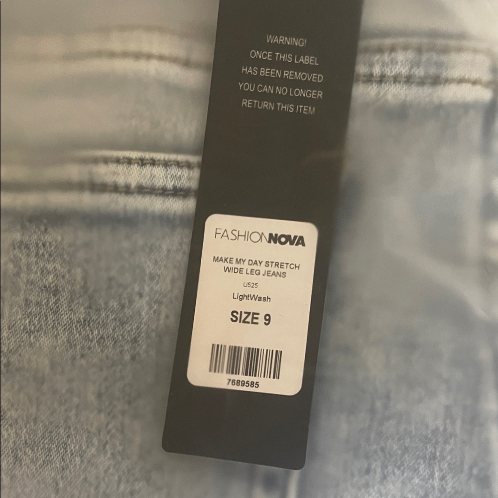 Fashion Nova Light Wash Wide Leg Jeans